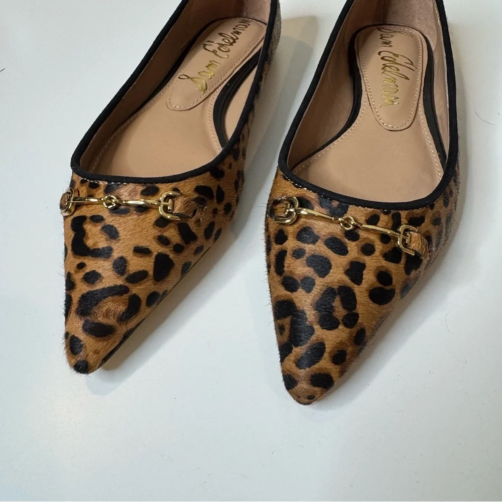 Sam Edelman Nori Flat size 6 Color Tan/Black Leopard Print NWOT - Picture 2 of 10